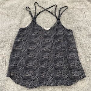 RVCA Strappy Black and White Pattern Tang Top size small